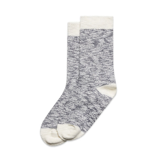 Slub Socks (2 Pairs) - Midnight/Natural