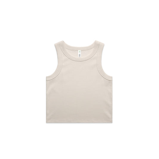 Wo's Organic Rib Crop Tank – Tank Top - Bone