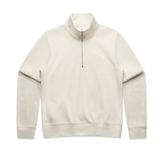Wo's Stencil Half Zip Crew – Hoodie - Ecru