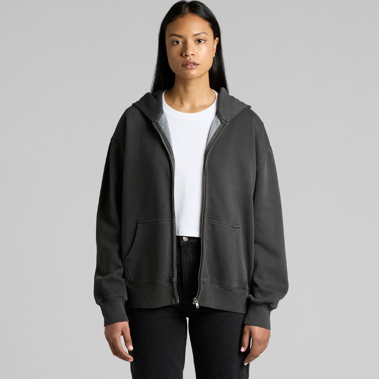 Wo's Relax Faded Zip Hood – Hoodie - MAIN