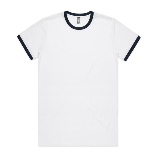 Staple Ringer Tee – T-Shirt - White/Navy