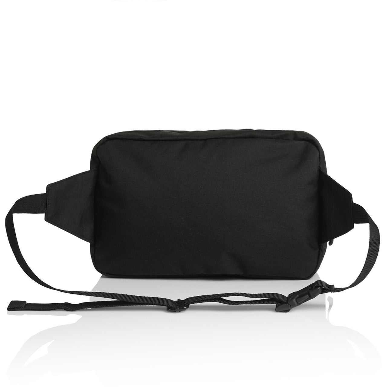 Recycled Double Waist Bag - BLACK - BACK