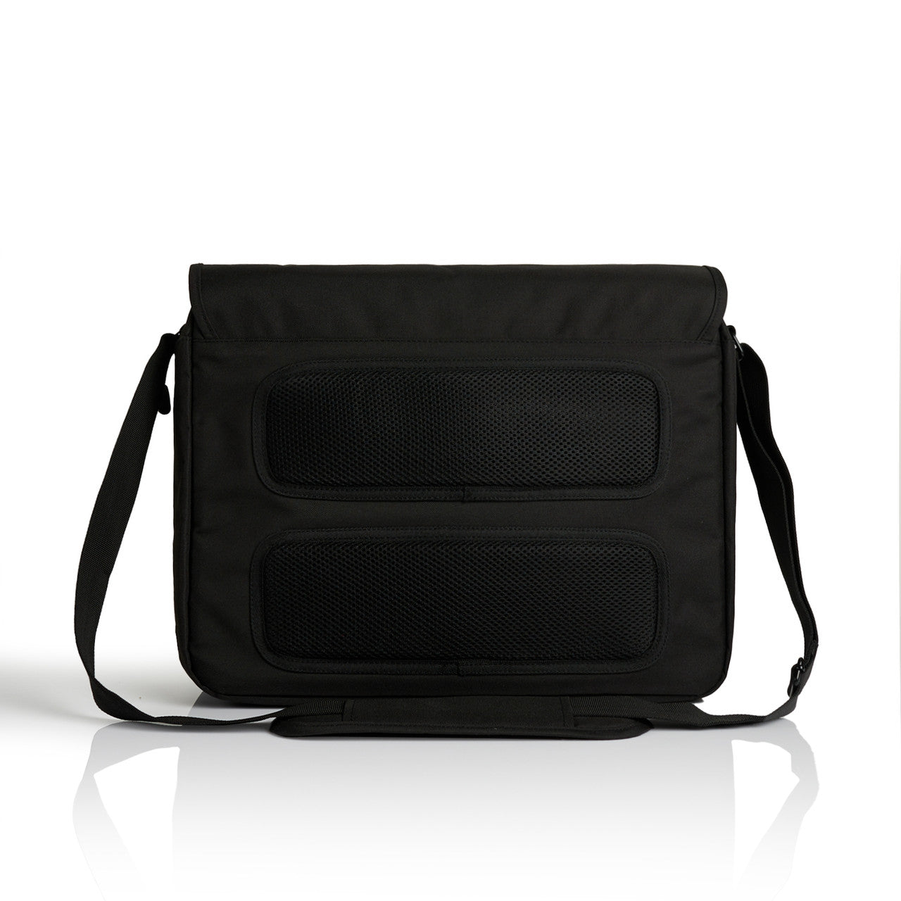 Recycled Messenger Bag - BLACK - BACK