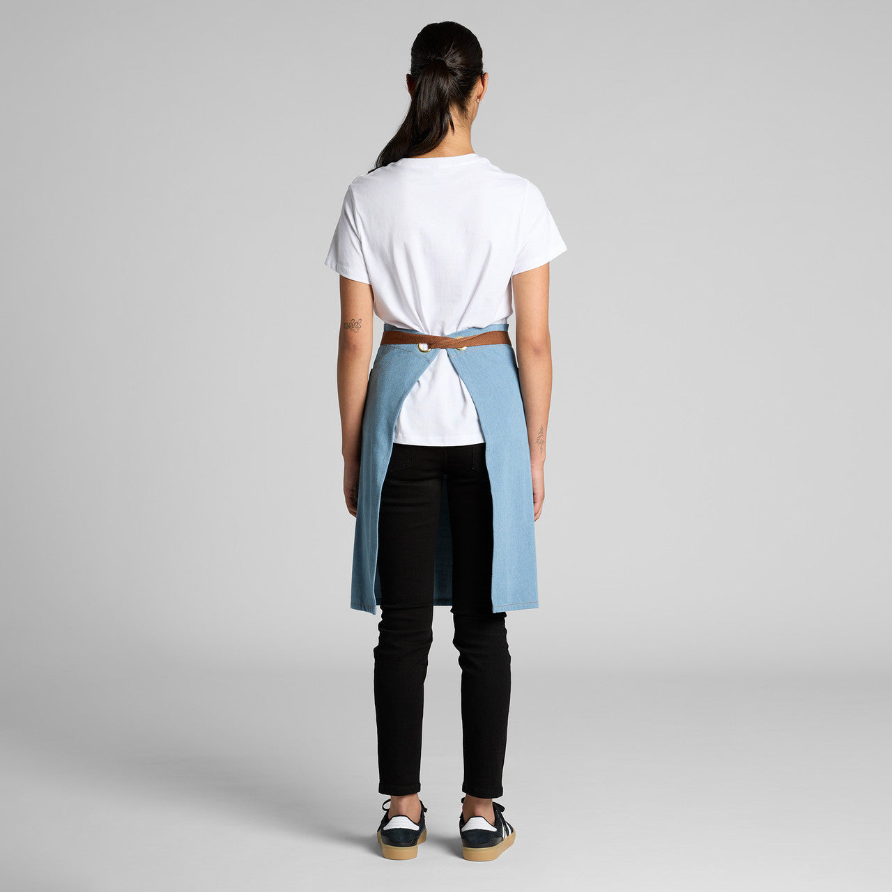 Denim Half Apron - BACK