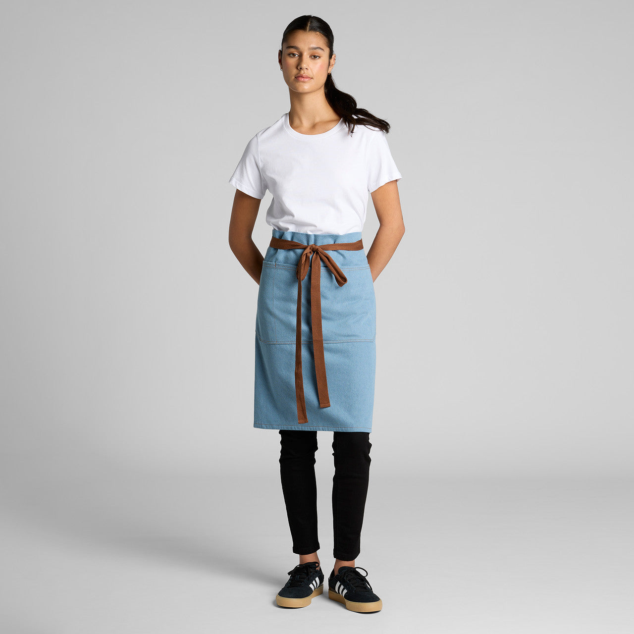 Denim Half Apron - BACK