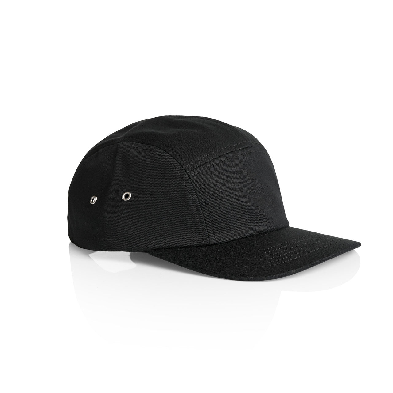Finn Five Panel Cap - BLACK - SIDE