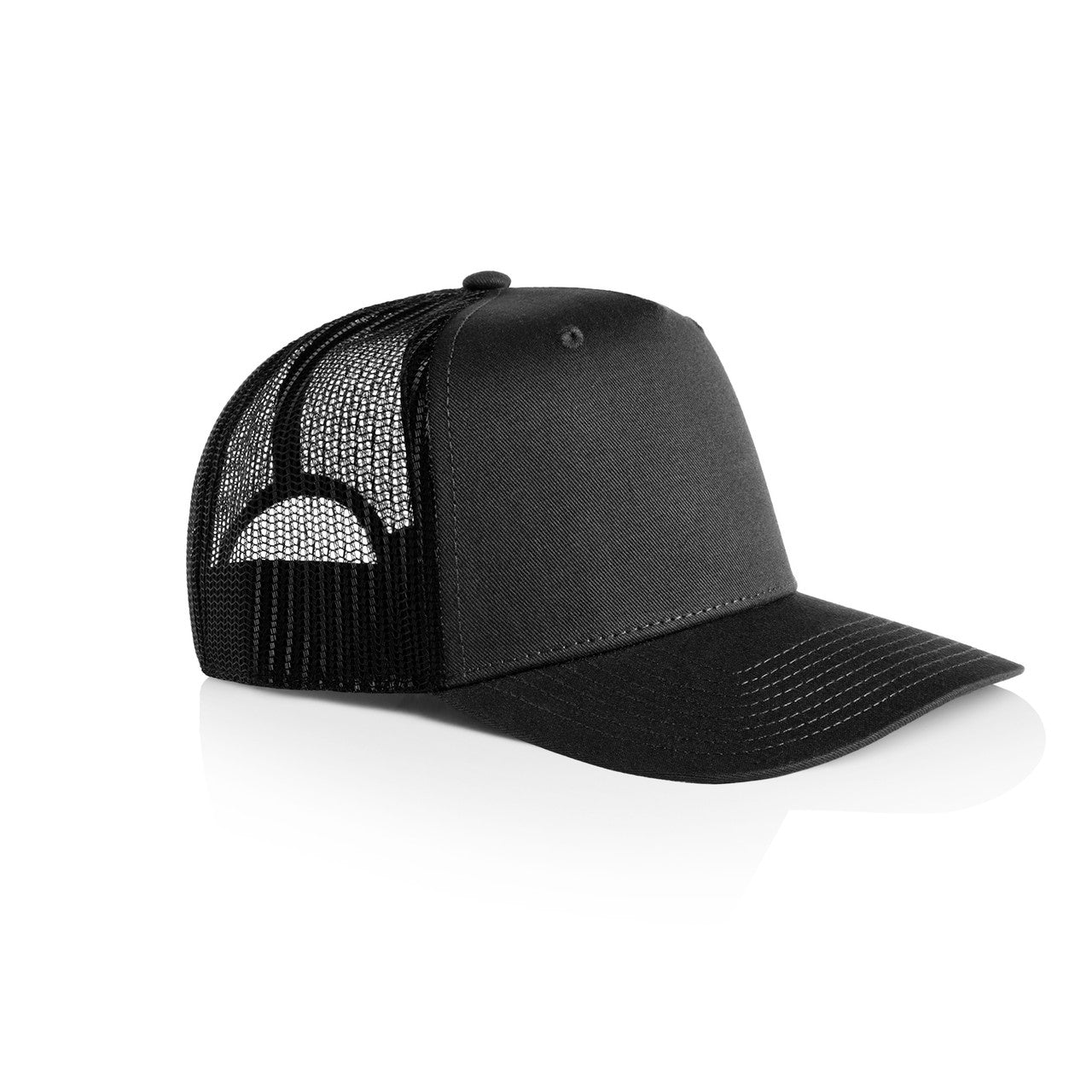 Stock Contrast Trucker – Cap - COAL/BLACK - SIDE