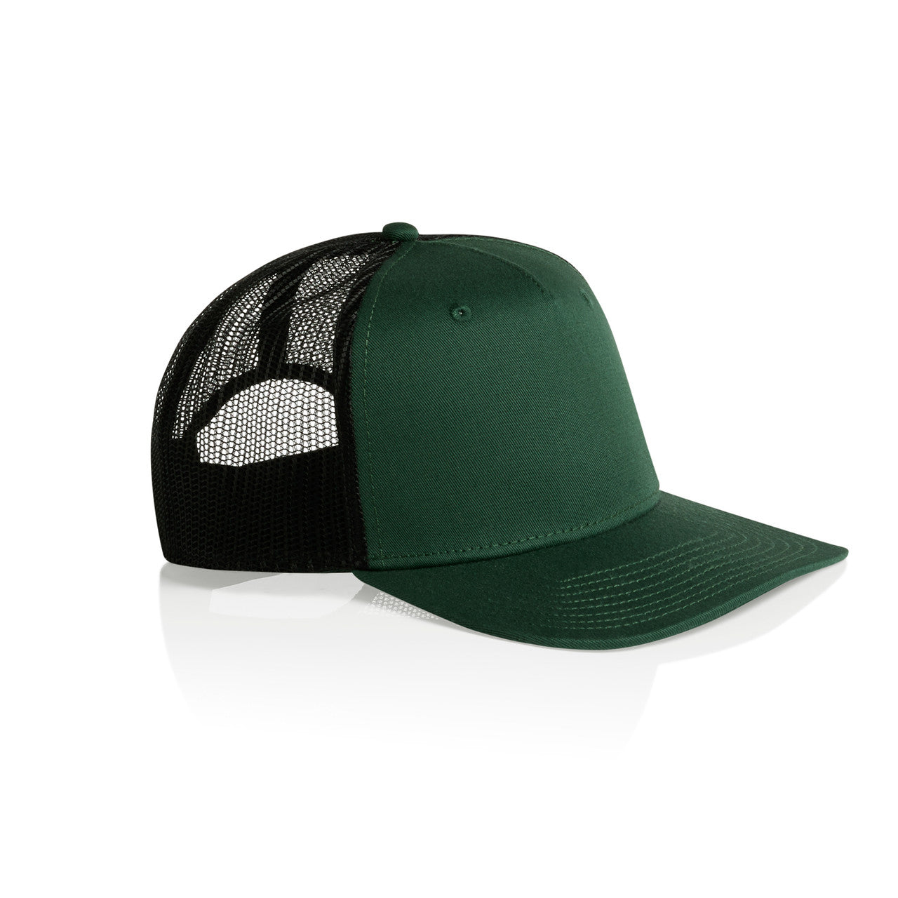 Stock Contrast Trucker – Cap - FOREST_GREEN_BLACK - SIDE