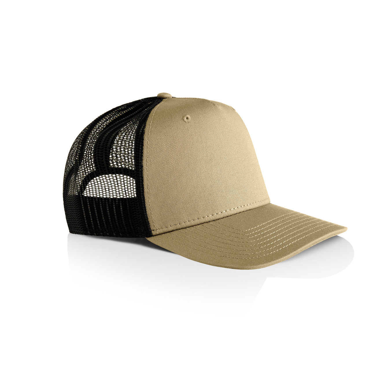 Stock Contrast Trucker – Cap - KHAKI/BLACK - SIDE