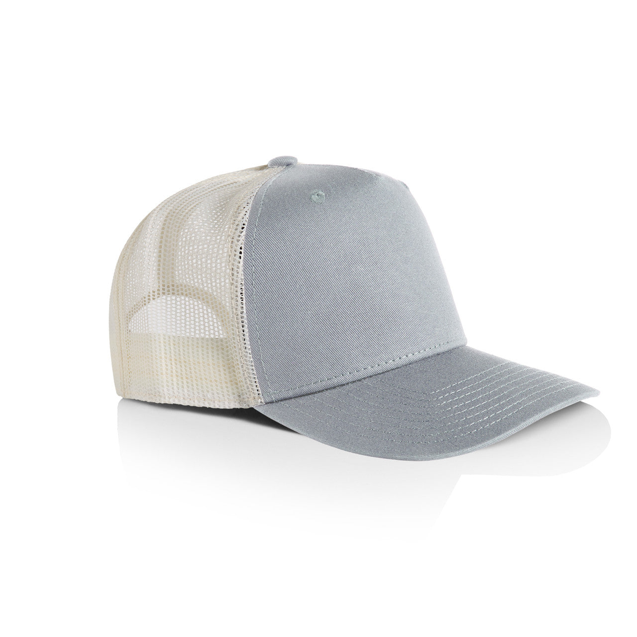 Stock Contrast Trucker – Cap - SMOKE/ECRU - SIDE