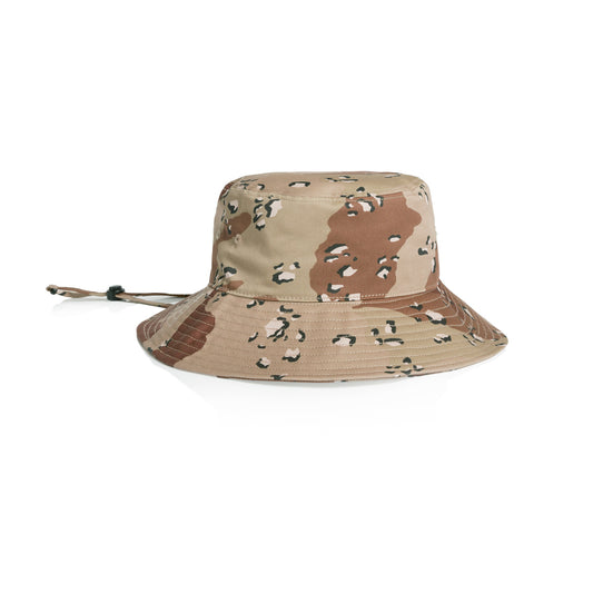 Wide Brim Camo Bucket Hat – Cap - Desert Camo