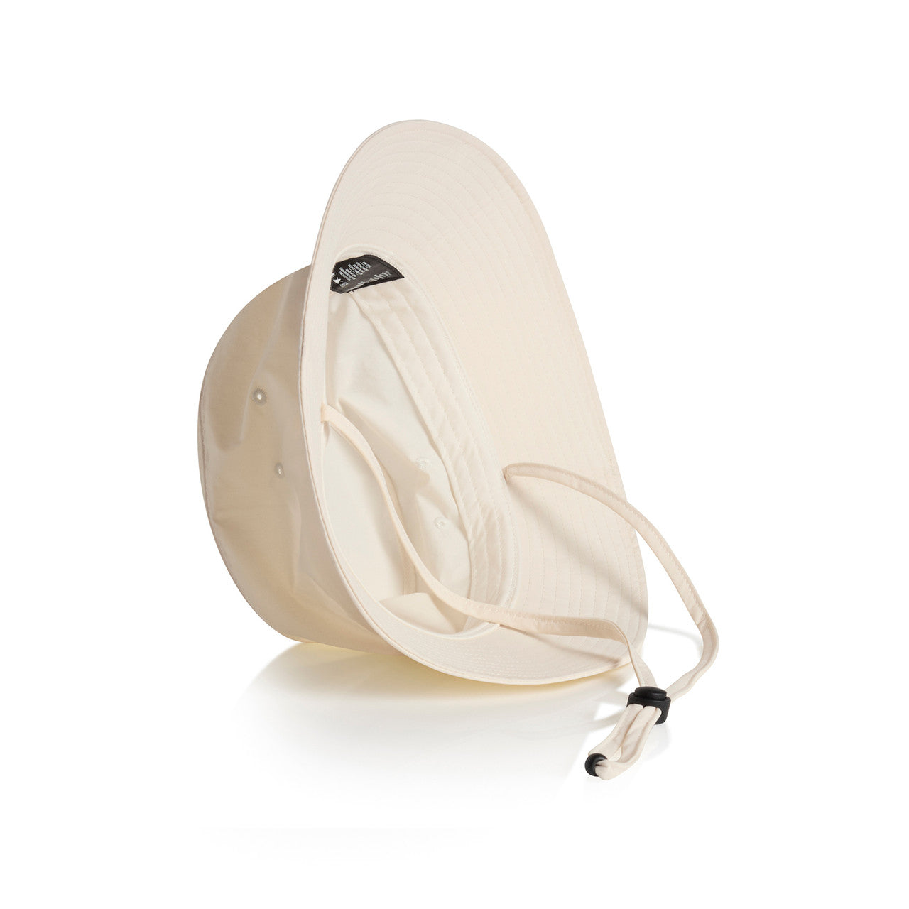 Nylon Wide Brim Bucket Hat – Cap - ECRU - BACK