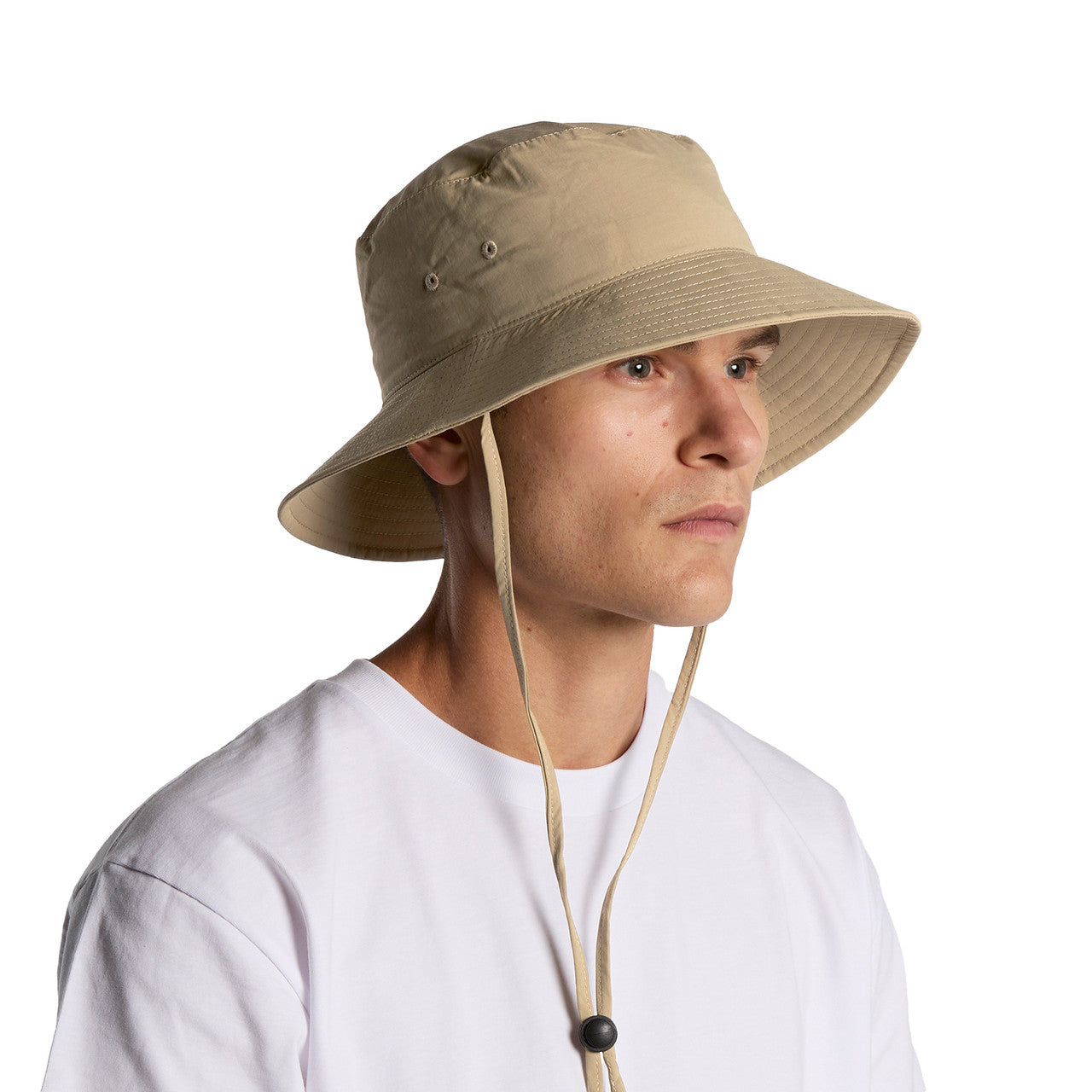Nylon Wide Brim Bucket Hat – Cap - FRONT