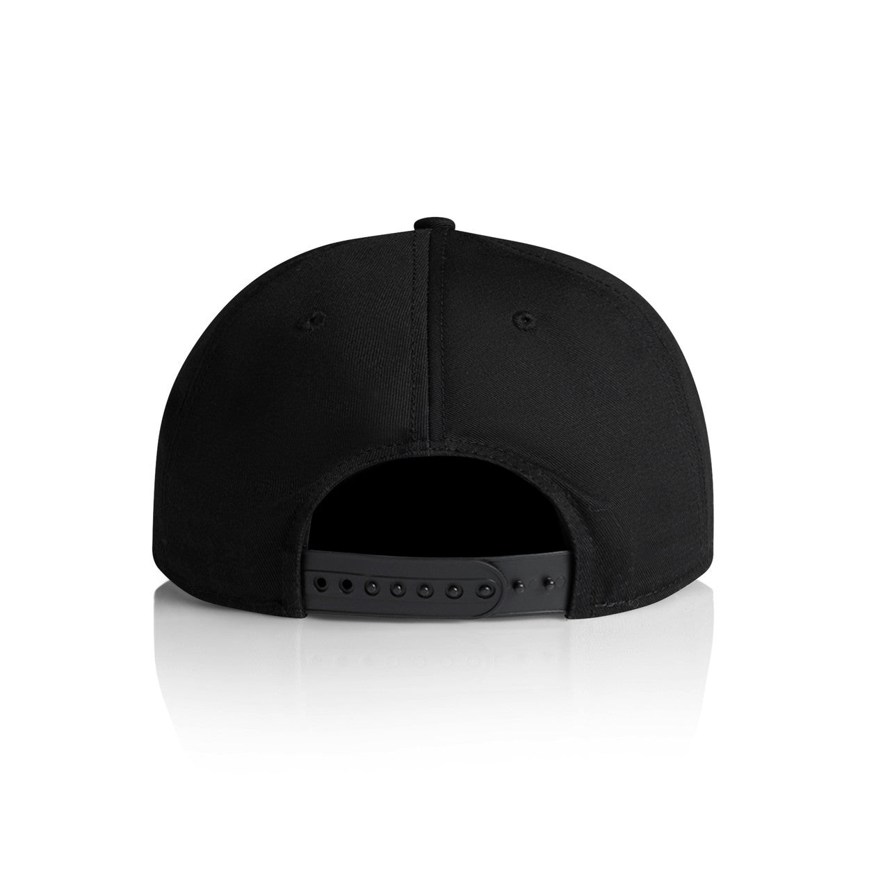 Stock 7-panel Cap - BLACK - BACK