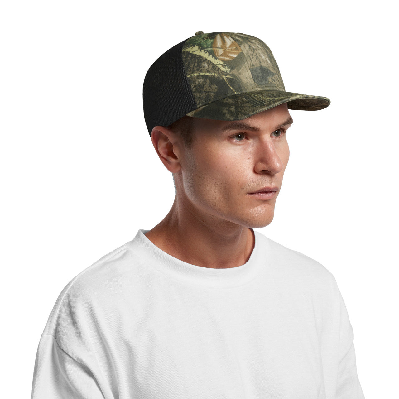 Mesh Contrast Camo Cap - FRONT