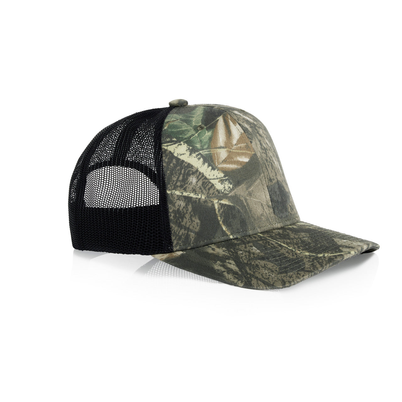 Mesh Contrast Camo Cap - TREE CAMO/BLACK - SIDE