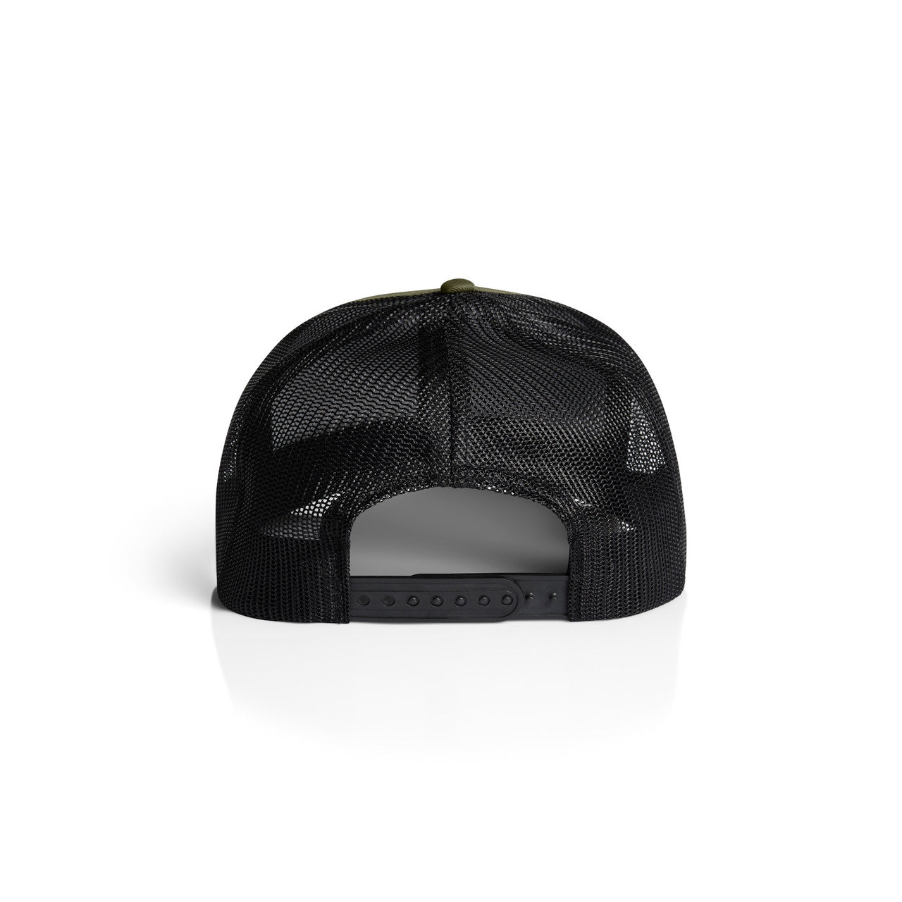Mesh Contrast Trucker Cap - ARMY/BLACK - BACK
