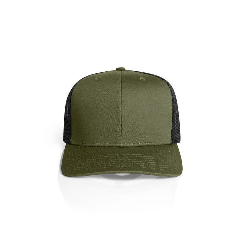 Mesh Contrast Trucker Cap - Army/Black