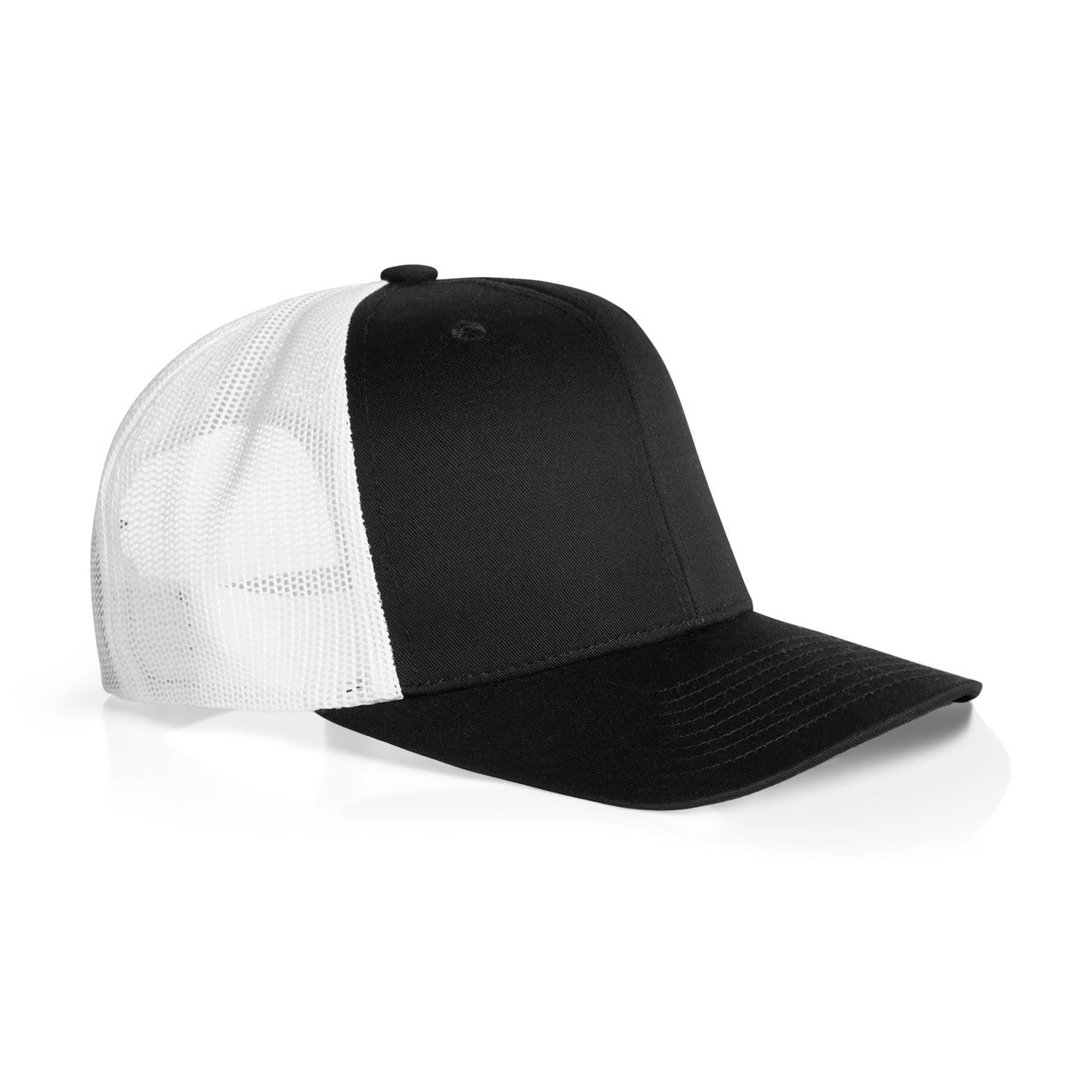 Mesh Contrast Trucker Cap - BLACK/WHITE - SIDE