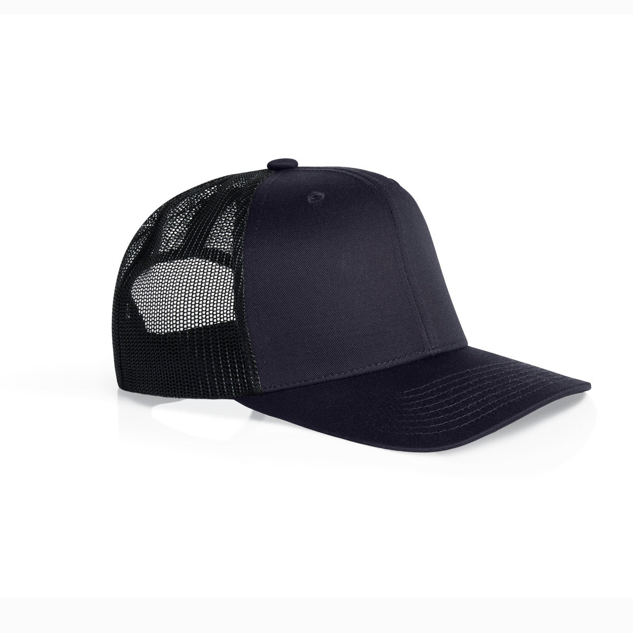 Mesh Contrast Trucker Cap - INK BLUE/BLACK - SIDE