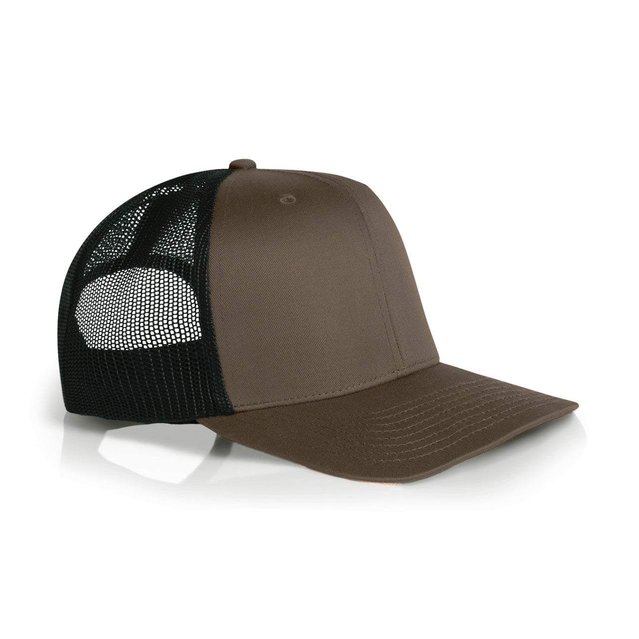 Mesh Contrast Trucker Cap - WALNUT/BLACK - SIDE