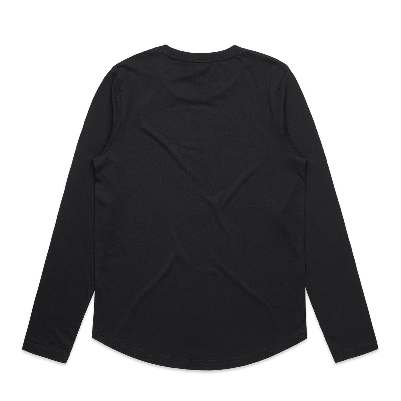 Wo's Maple Curve L/S Tee – Long Sleeve Tee - BLACK - BACK