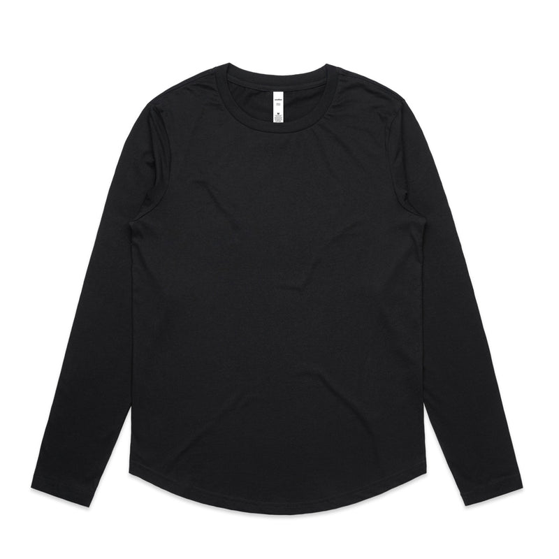 Wo's Maple Curve L/S Tee – Long Sleeve Tee - Black