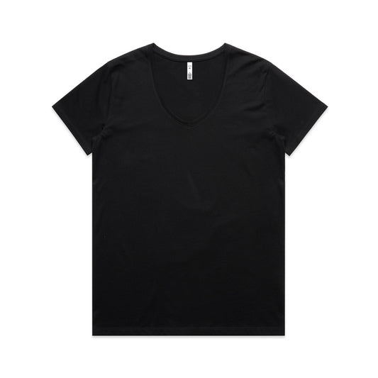 Wo's Maple V Neck Tee – T-Shirt - Black