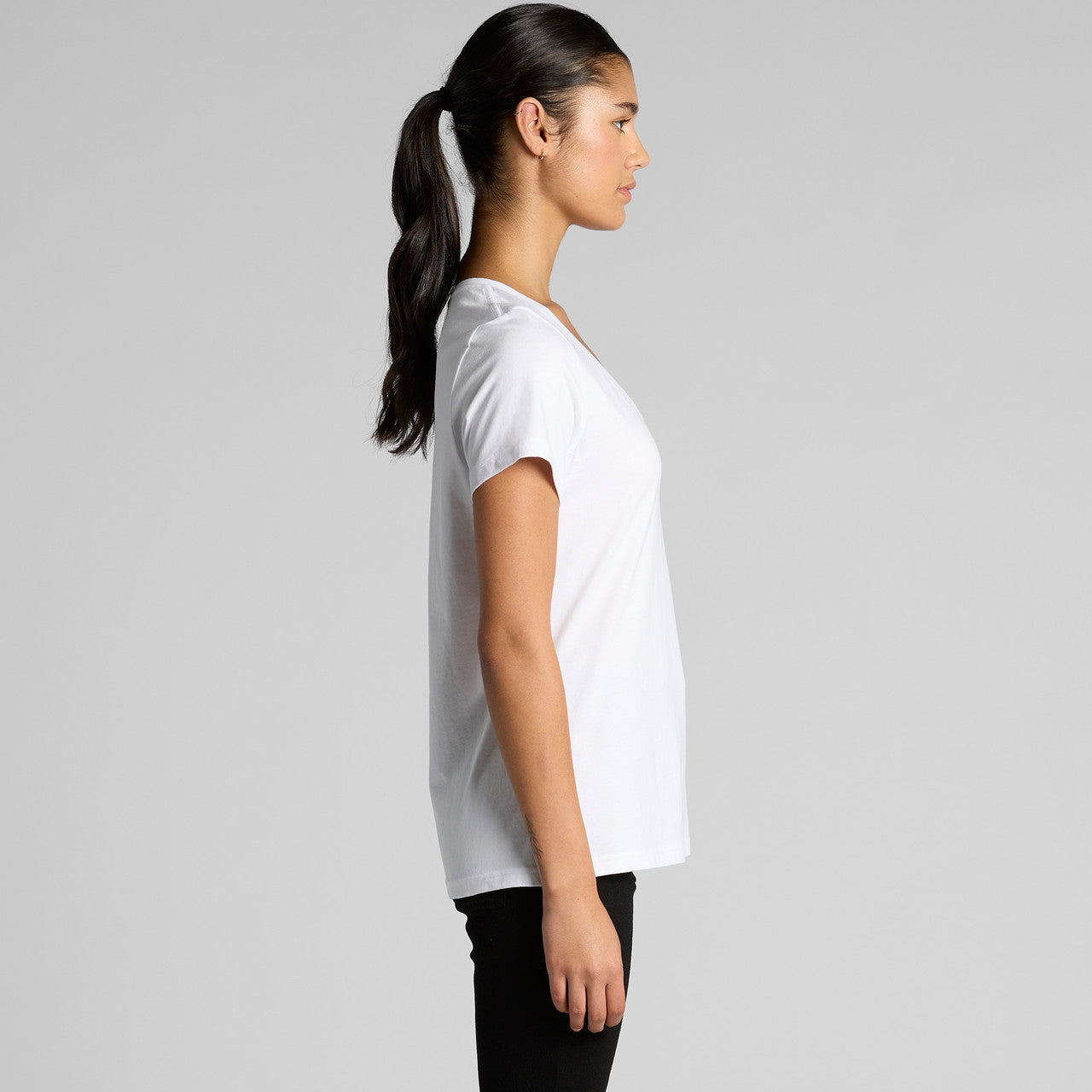 Wo's Maple V Neck Tee – T-Shirt - SIDE