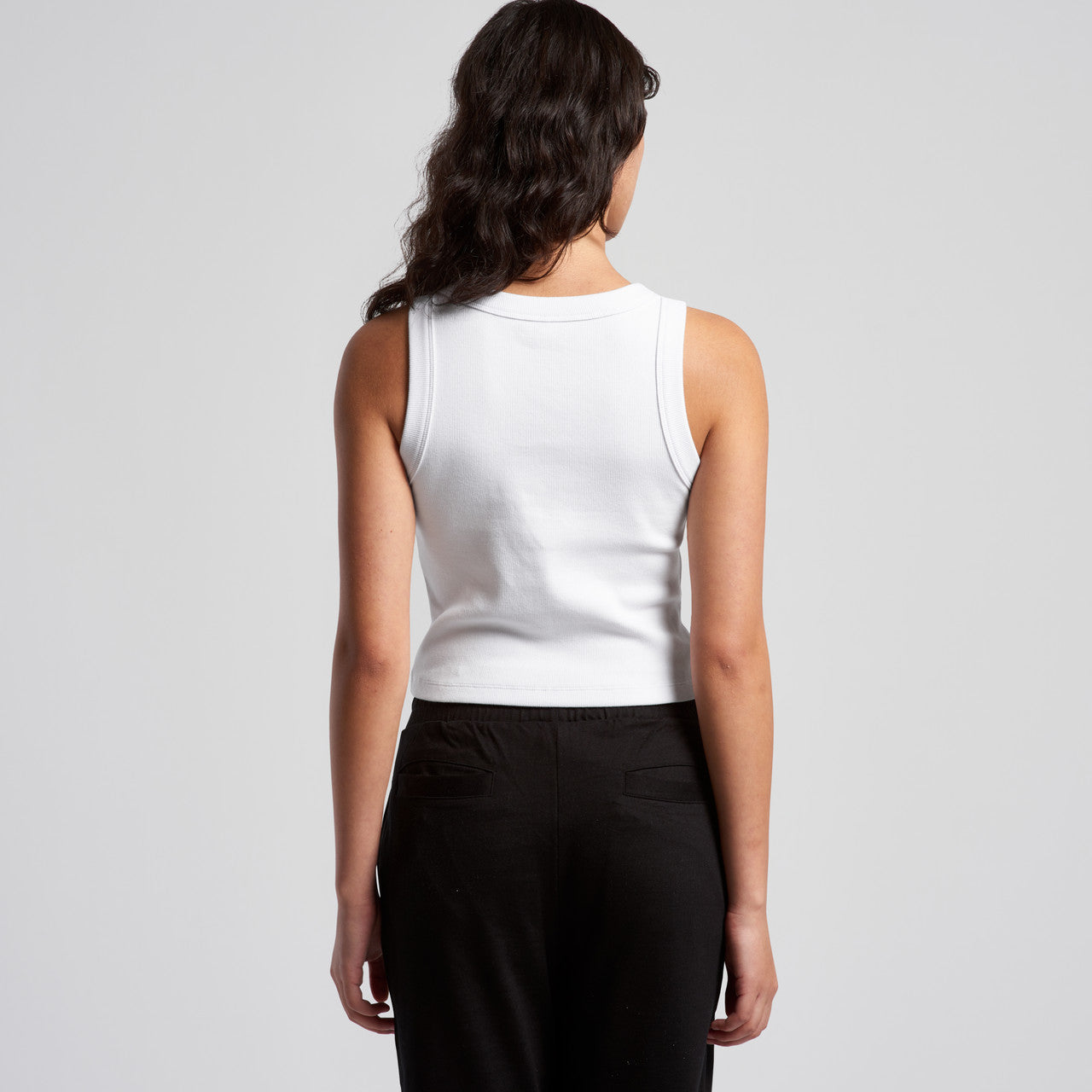 Wo's Organic Rib Crop Tank – Tank Top - BACK