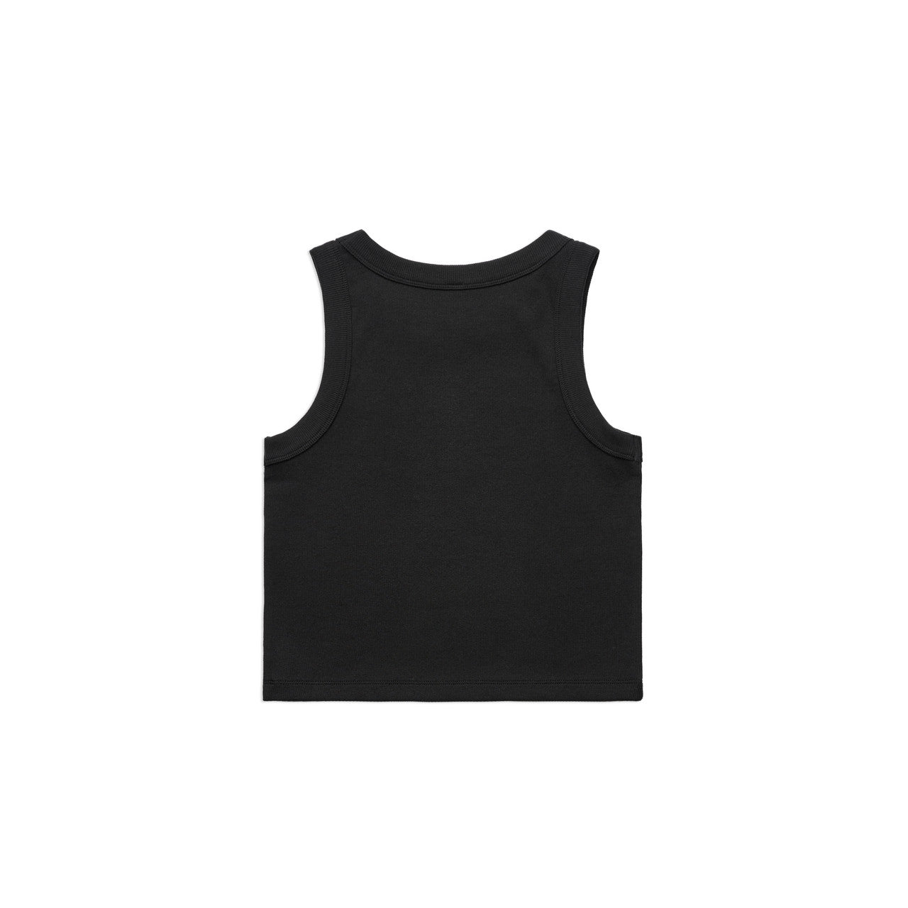 Wo's Organic Rib Crop Tank – Tank Top - BLACK - BACK