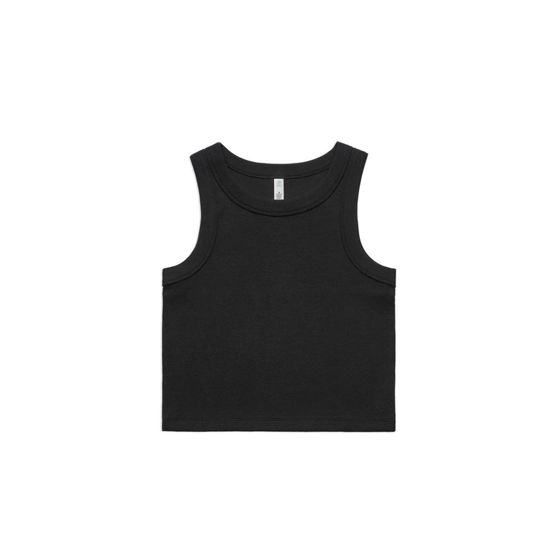 Wo's Organic Rib Crop Tank – Tank Top - Black