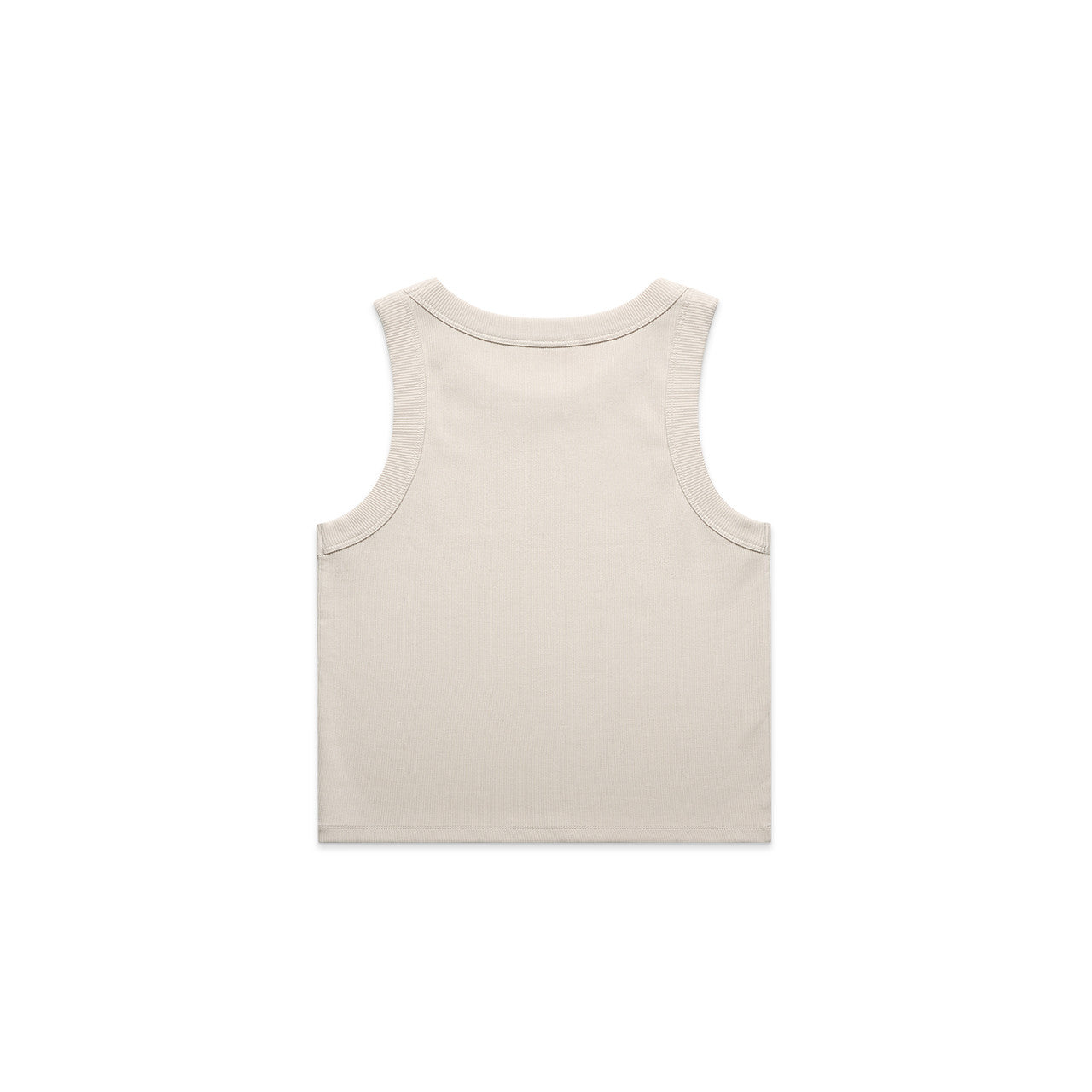 Wo's Organic Rib Crop Tank – Tank Top - BONE - BACK