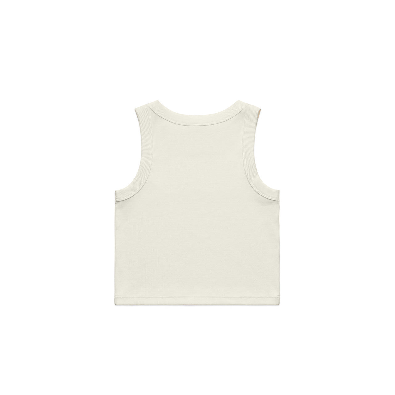 Wo's Organic Rib Crop Tank – Tank Top - ECRU - BACK