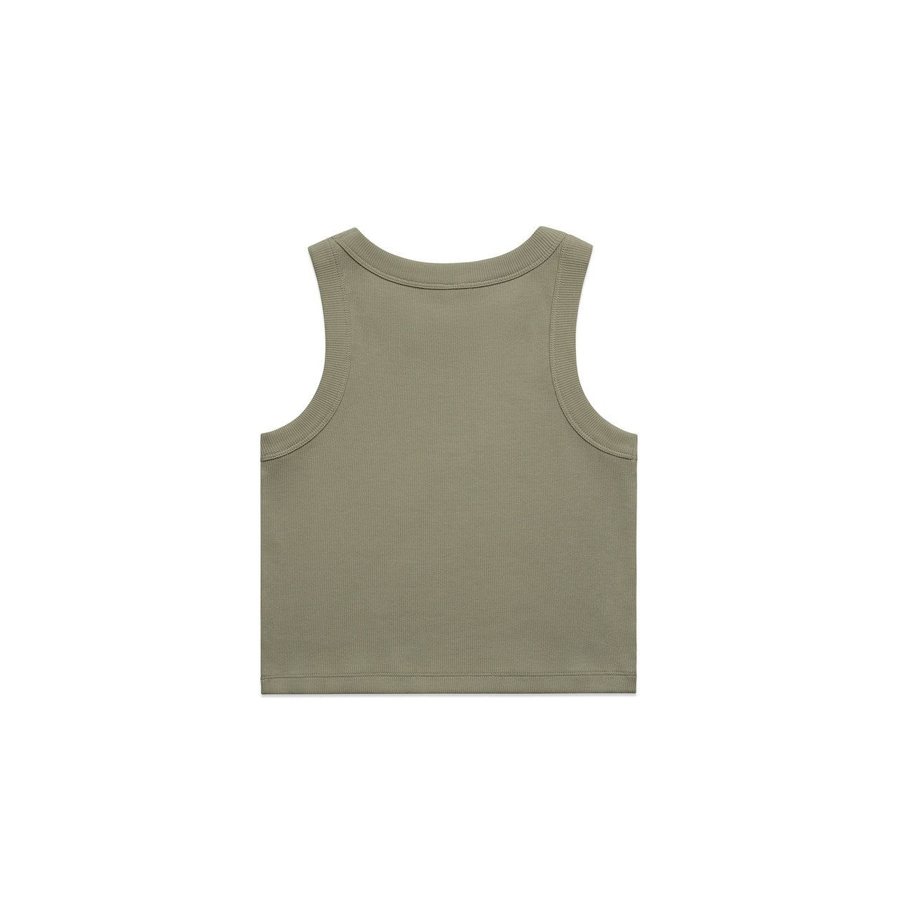 Wo's Organic Rib Crop Tank – Tank Top - EUCALYPTUS - BACK