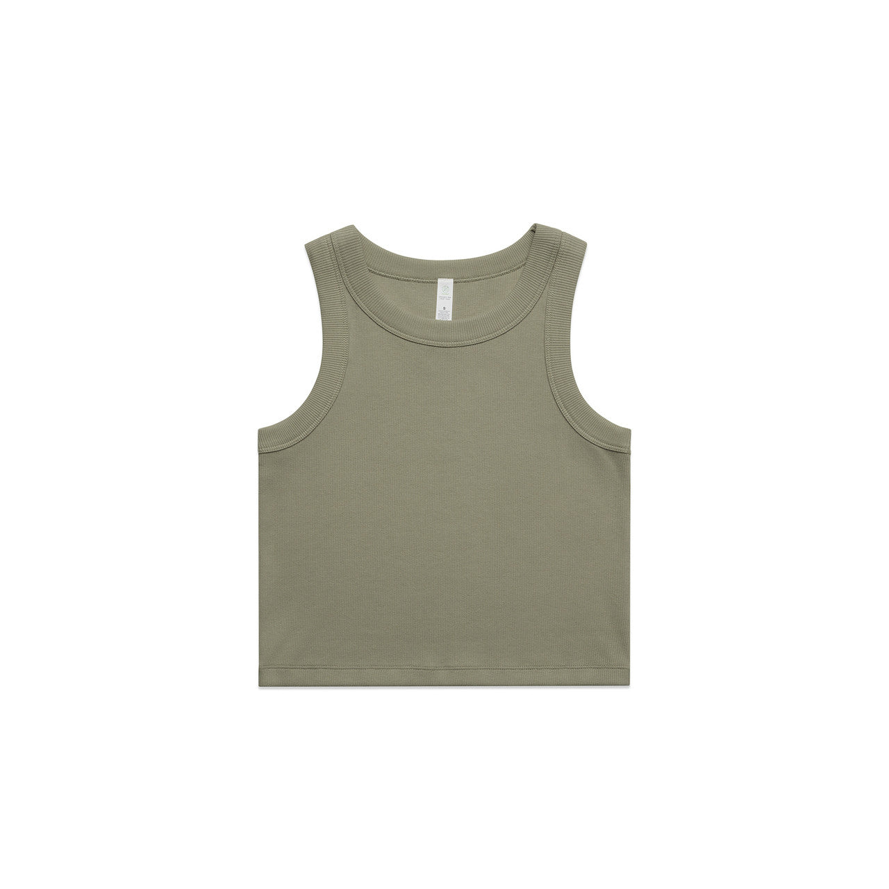 Wo's Organic Rib Crop Tank – Tank Top - Eucalyptus