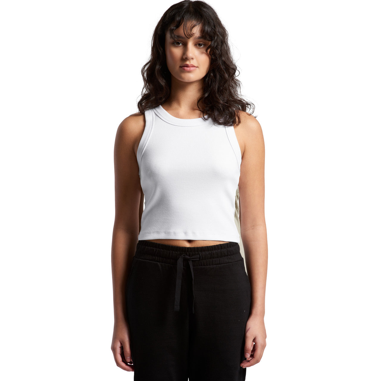 Wo's Organic Rib Crop Tank – Tank Top - FRONT