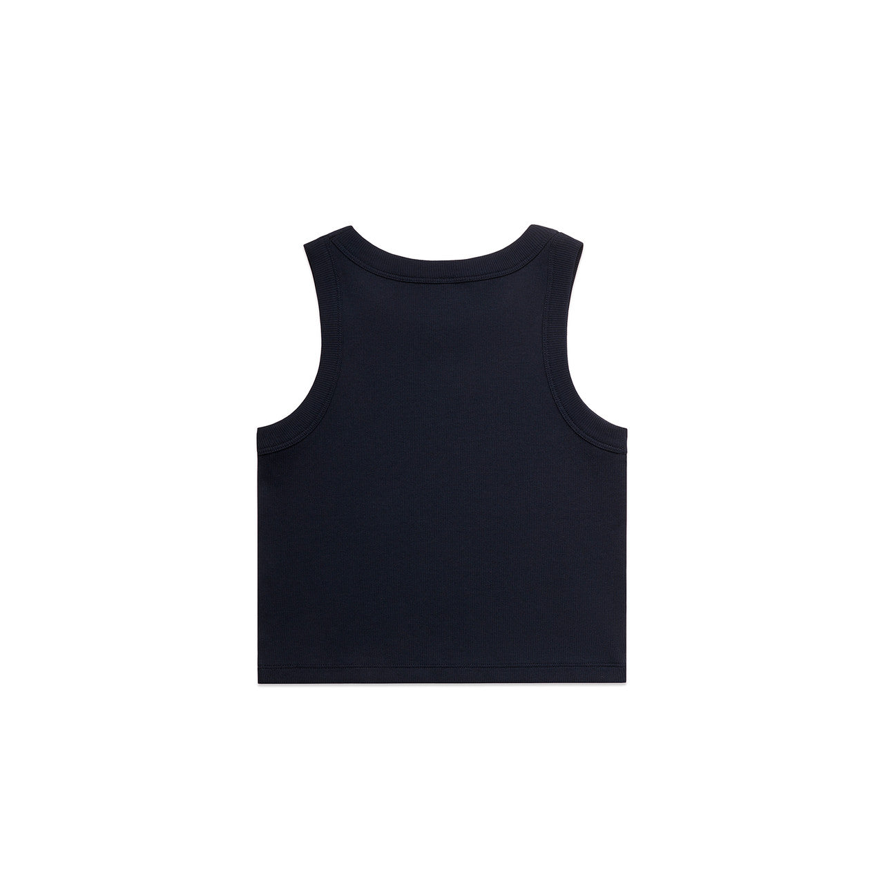 Wo's Organic Rib Crop Tank – Tank Top - NAVY - BACK