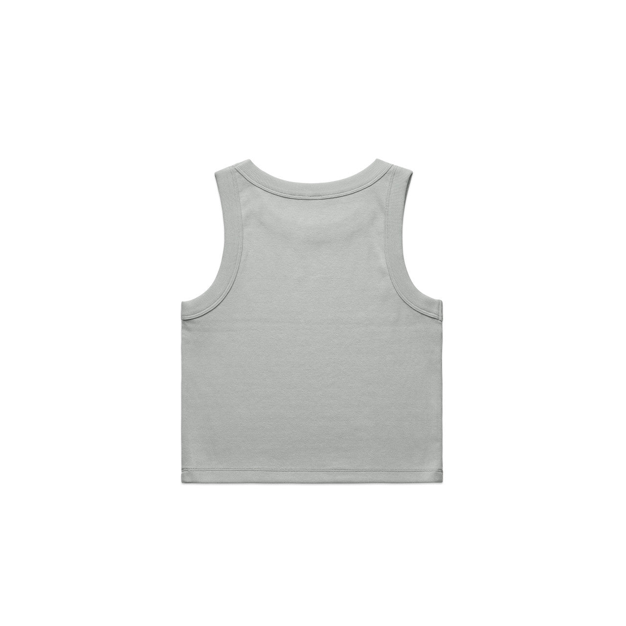 Wo's Organic Rib Crop Tank – Tank Top - STORM - BACK
