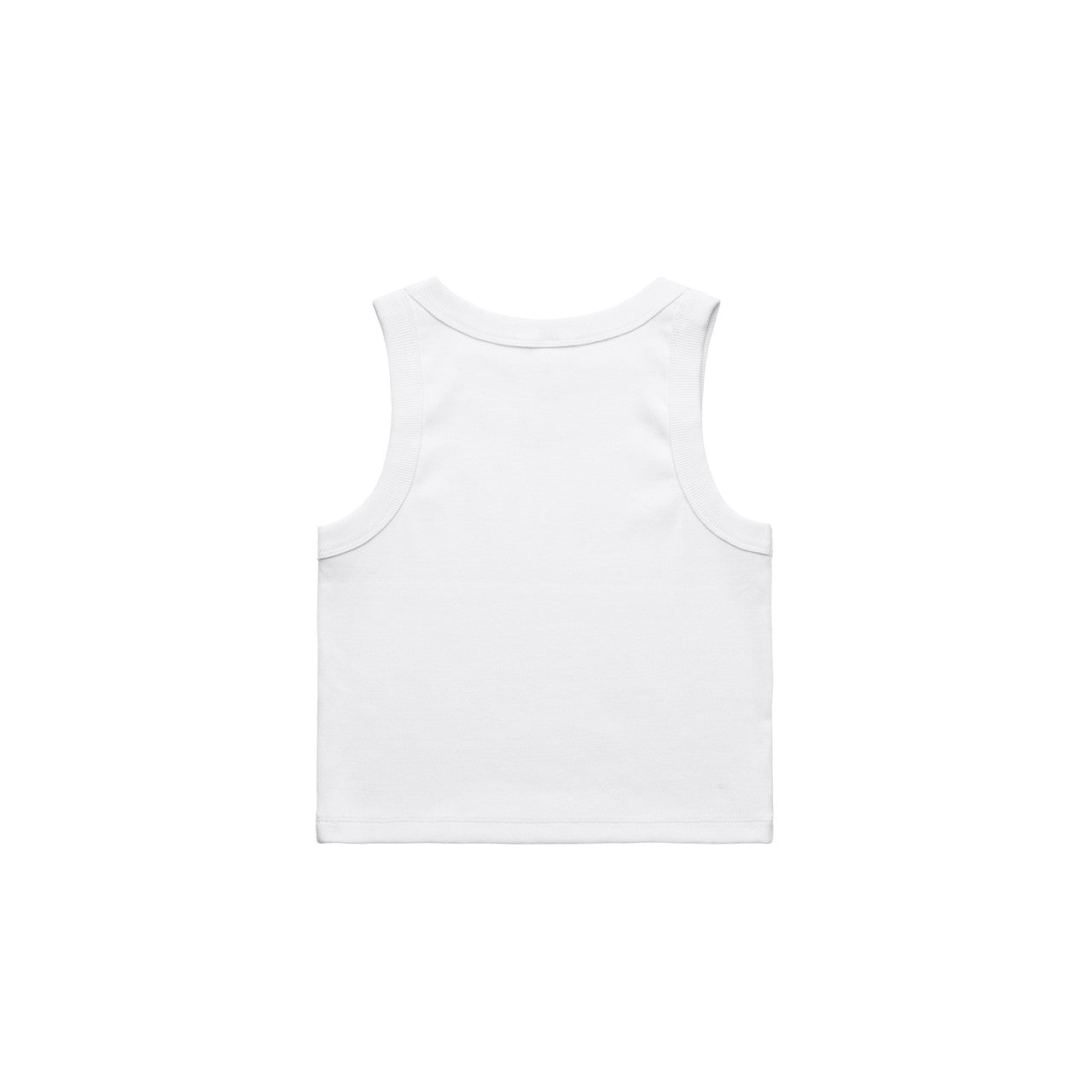 Wo's Organic Rib Crop Tank – Tank Top - WHITE - BACK