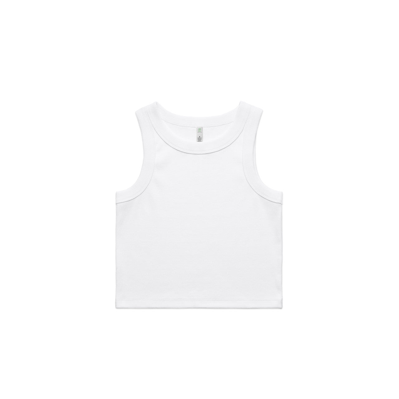 Wo's Organic Rib Crop Tank – Tank Top - White