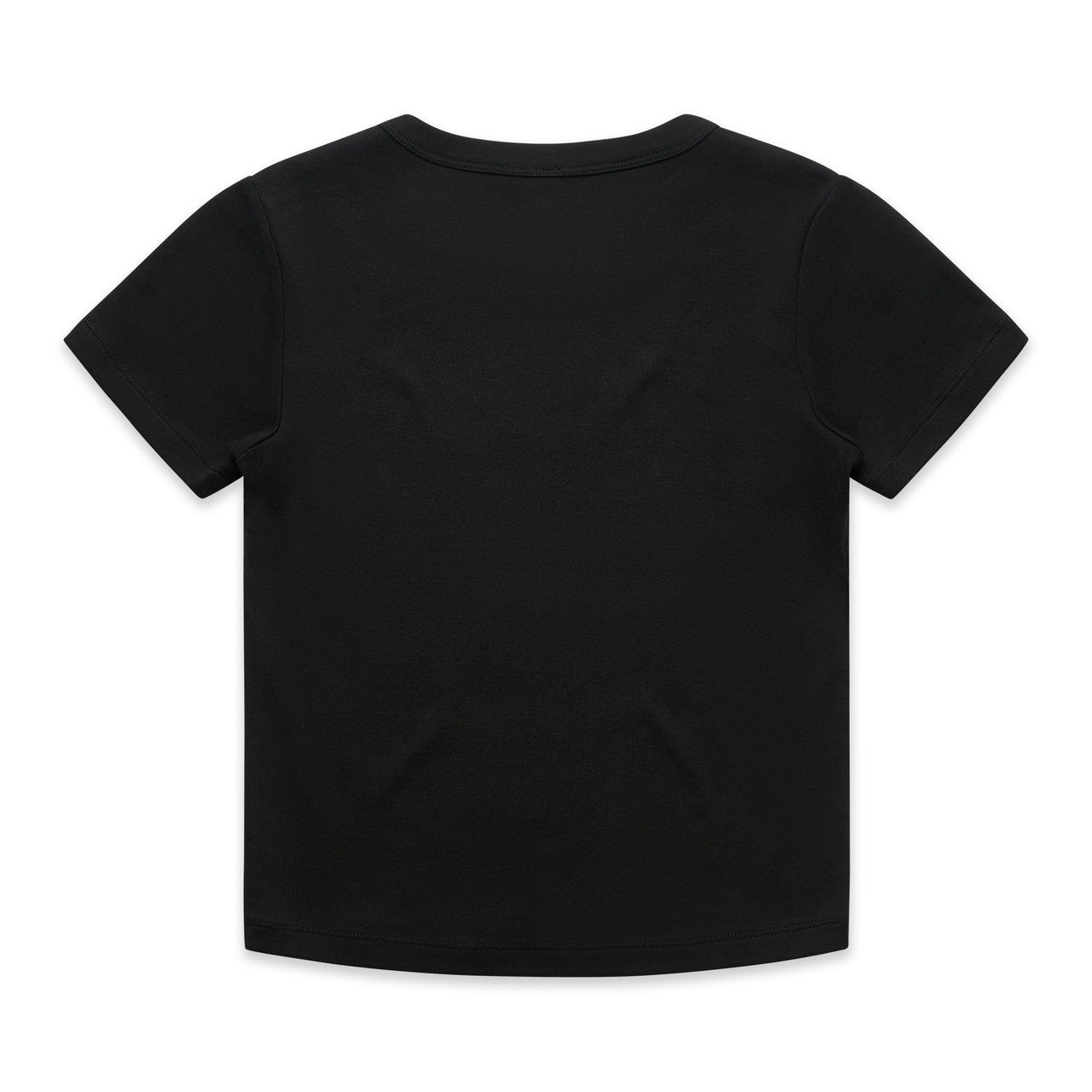Wo's Organic Rib Baby Tee – T-Shirt - BLACK - BACK