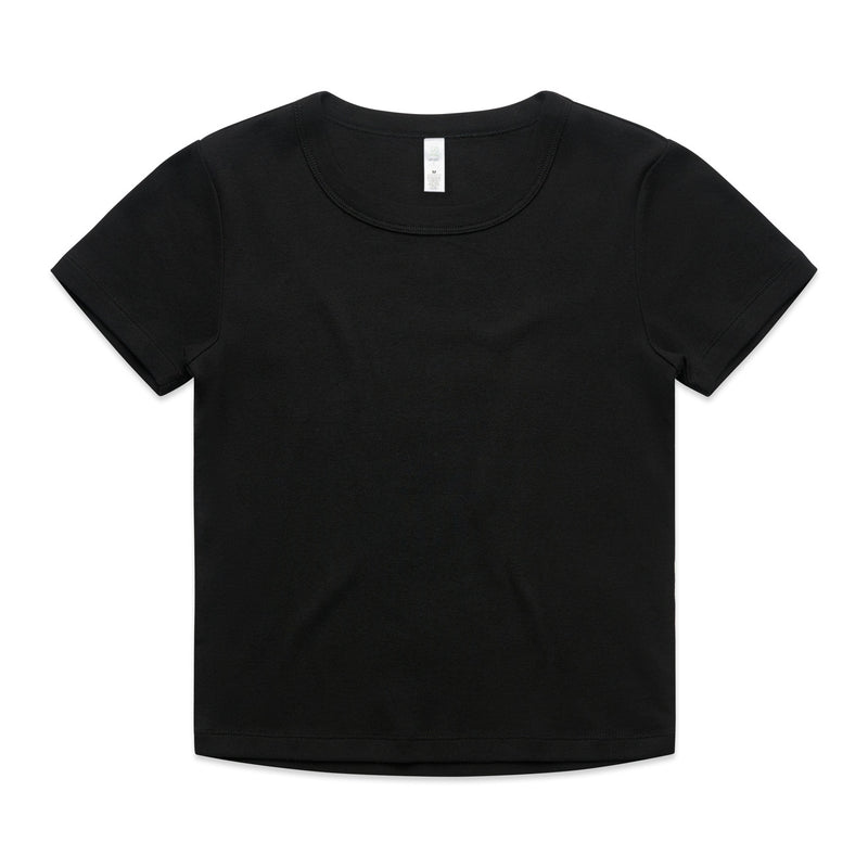 Wo's Organic Rib Baby Tee – T-Shirt - Black