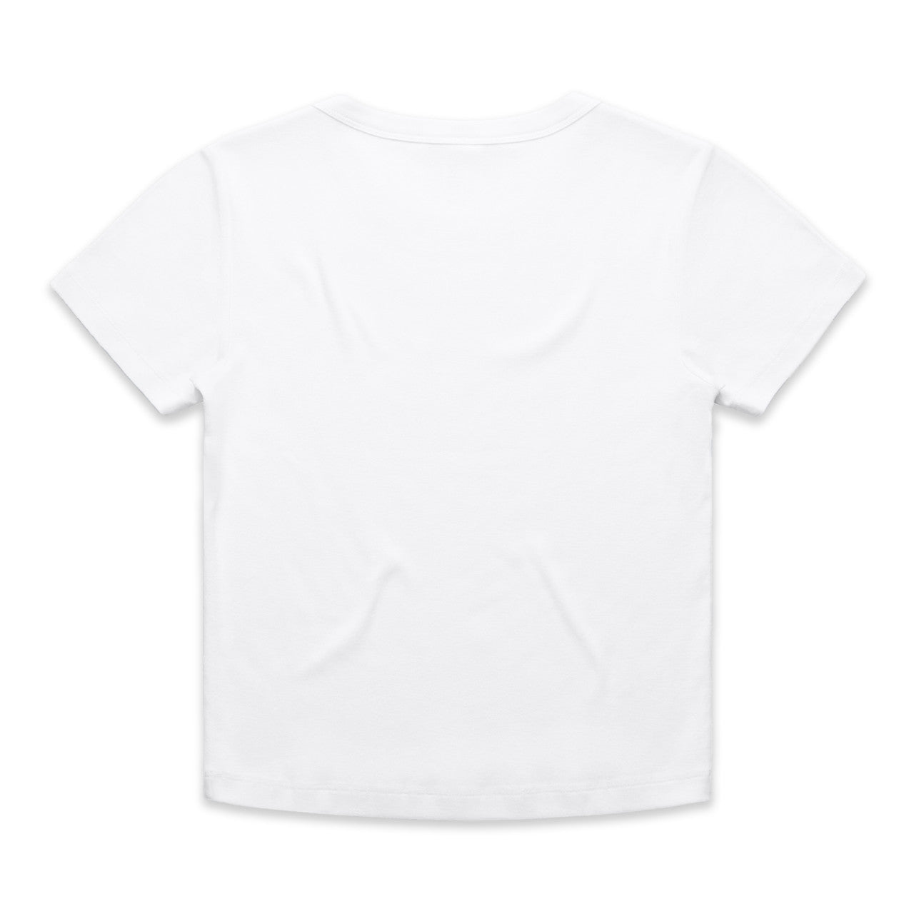Wo's Organic Rib Baby Tee – T-Shirt - WHITE - BACK