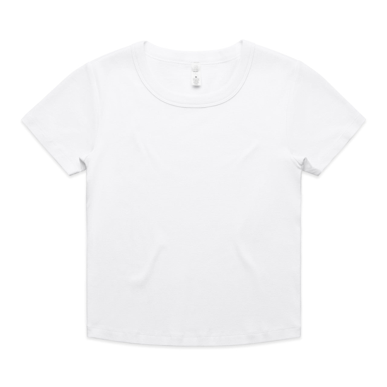 Wo's Organic Rib Baby Tee – T-Shirt - White