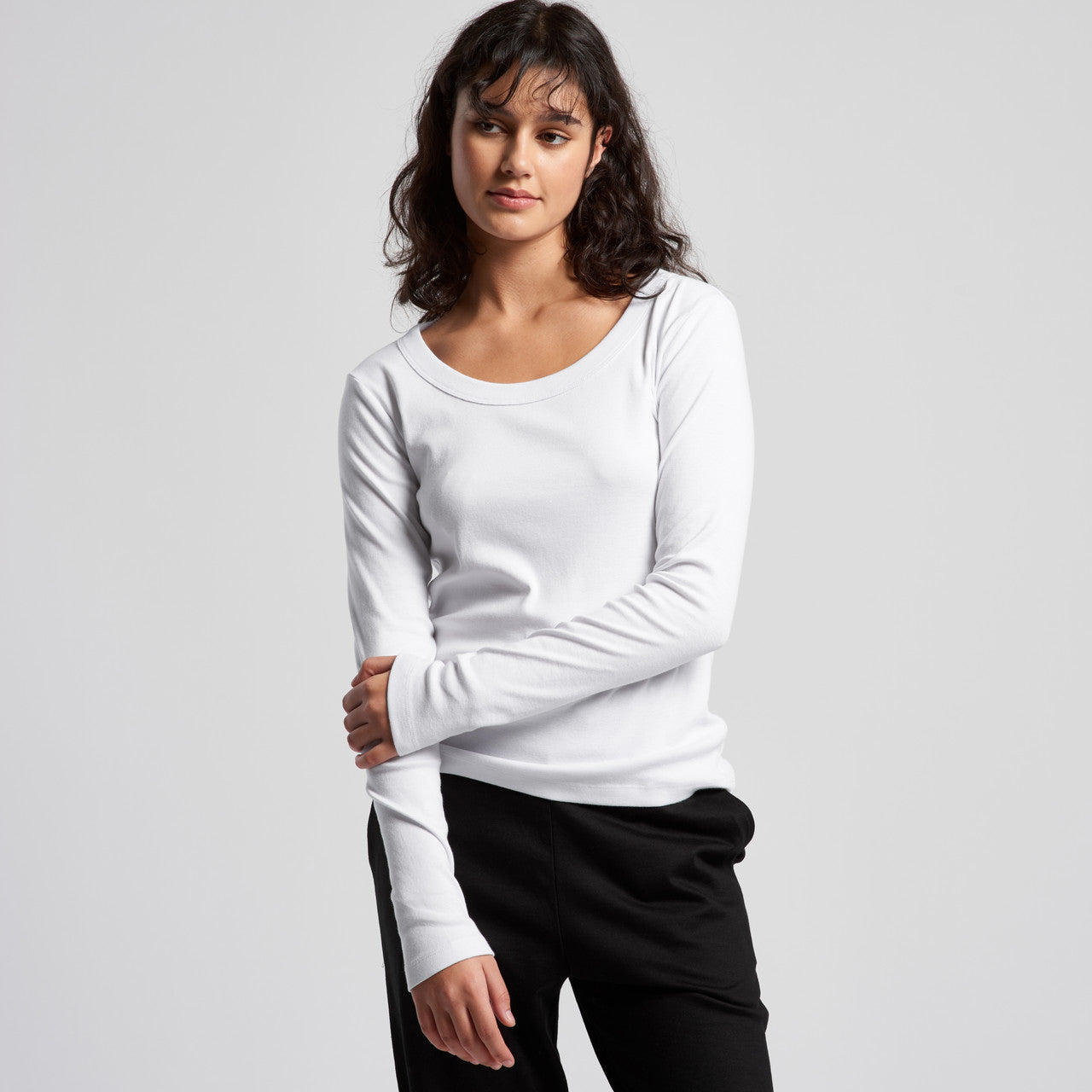 Wo's Organic Baby Rib L/S Tee – Long Sleeve Tee - BACK