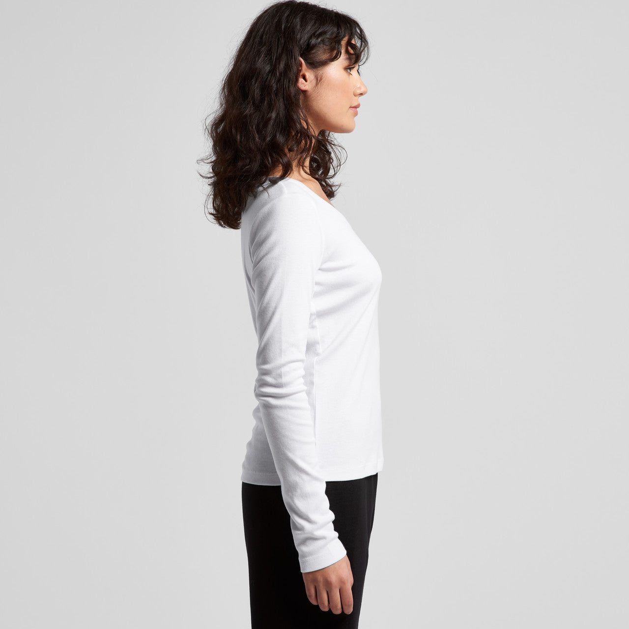 Wo's Organic Baby Rib L/S Tee – Long Sleeve Tee - SIDE