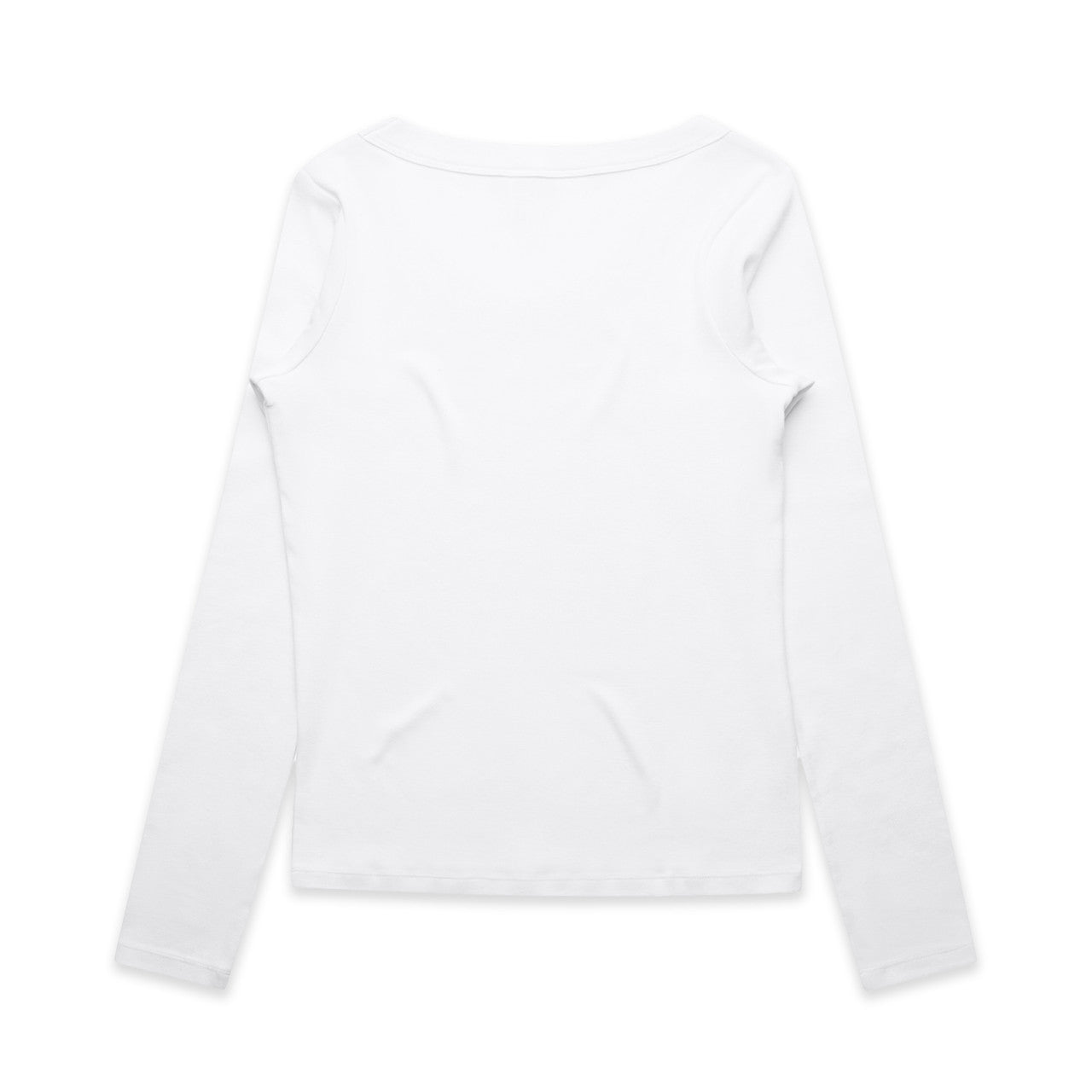 Wo's Organic Baby Rib L/S Tee – Long Sleeve Tee - WHITE - BACK