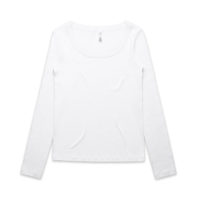 Wo's Organic Baby Rib L/S Tee – Long Sleeve Tee - White