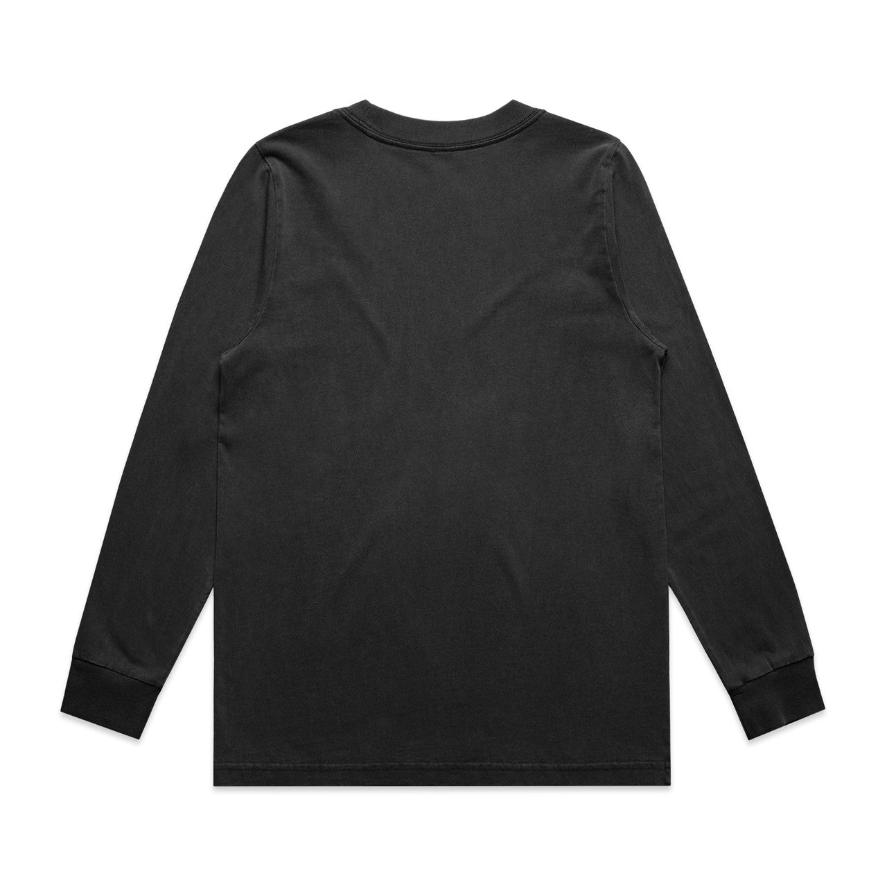 Wo's Heavy Faded L/S Tee – Long Sleeve Tee - FADED BLACK - BACK